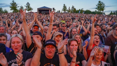 Mando Diao: Ausgelassene Stimmung auf der Seebühne.  (Foto: sd)