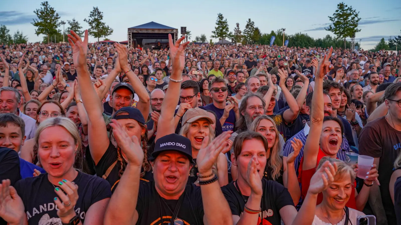 Mando Diao: Ausgelassene Stimmung auf der Seebühne.  (Foto: sd)