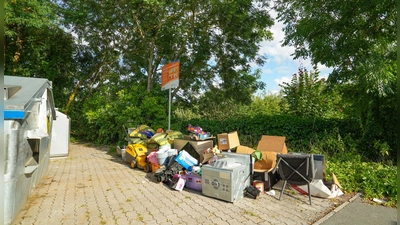Wilde Müllablagerungen am Wertstoffsammelplatz Äußere Badstraße. (Foto: lennert.vogel@gmail.com, Lennert Vogel)