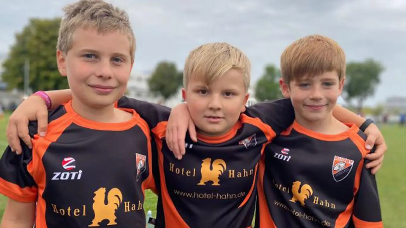 Oskar, Paul und Lennard von der U10 der BTS Rugby Bayreuth. (Foto: red)