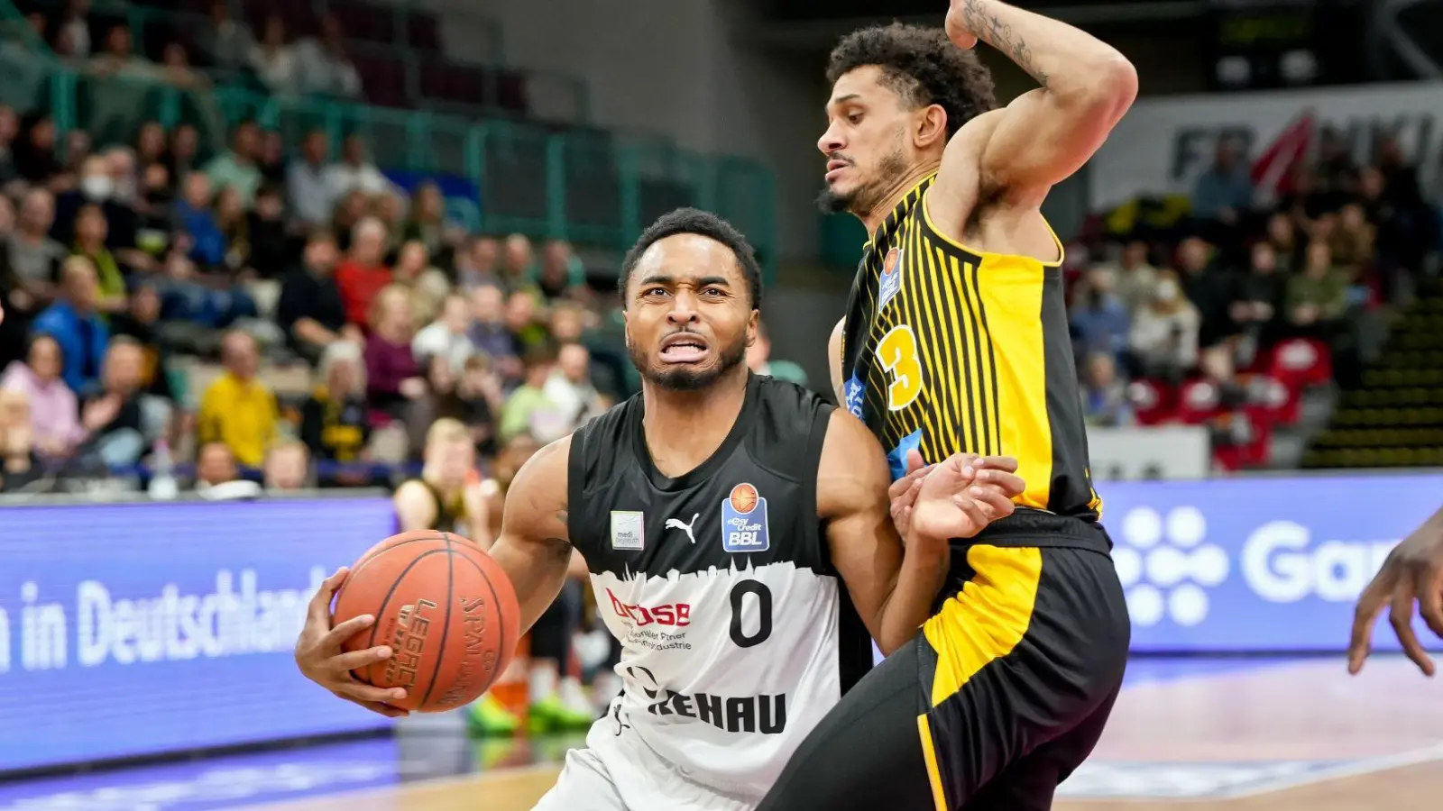 Nach seiner Verletzung war Brandon Childress gegen Ludwigsburg wieder dabei und wurde gleich mit 24 Punkten Topscorer auf Bayreuther Seite. (Foto: Thorsten Ochs)