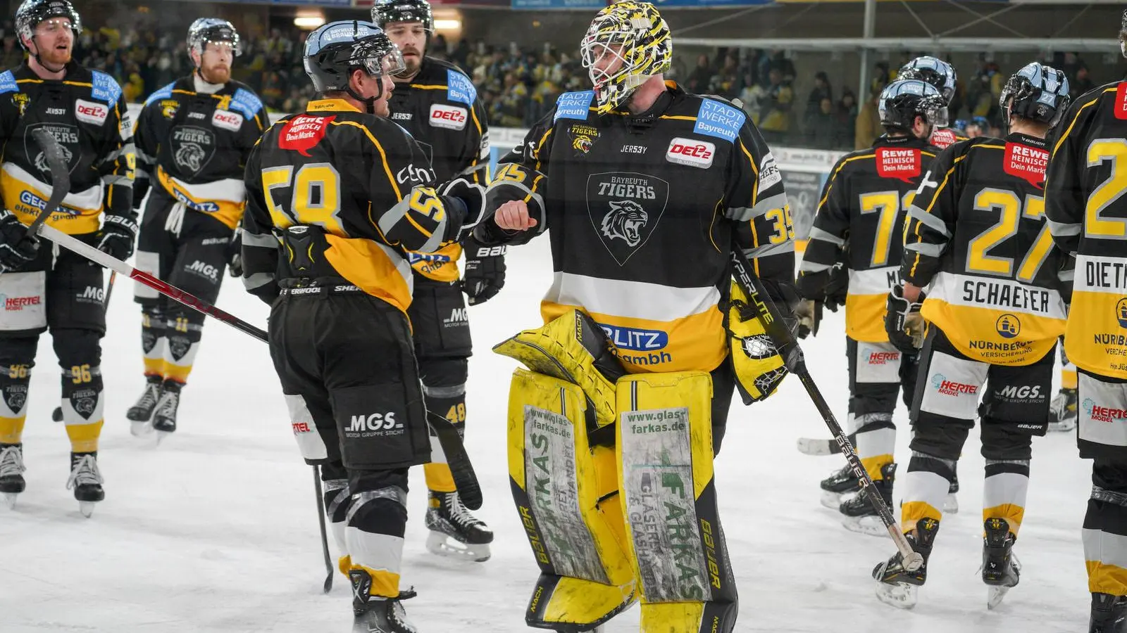 Die Bayreuth Tigers spielen gegen die Lausitzer Füchse. (Foto: Dörfler)