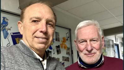 Der frühere Bayreuther Profi-Basketballer Gottfried Oliwa und Sportfunktionär Thomas Burger möchten die Kräfte der Bayreuther Vereine bündeln. (Foto: gmu)