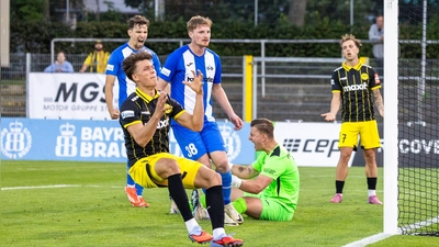 Ähnlich zum Verzweifeln wie die Partie in der Hinrunde (Bild, 1:5 am 1. August) war auch die heutige Partie der SpVgg Bayreuth beim FV Illertissen. (Foto: Archiv/Dirk Ellmer)