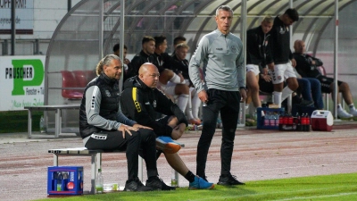 Trainer Marek Mintal (stehend) hofft am Freitag auf drei Punkte seiner Altstadt gegen Viktoria Aschaffenburg. (Foto: Archiv/Stefan Dörfler)