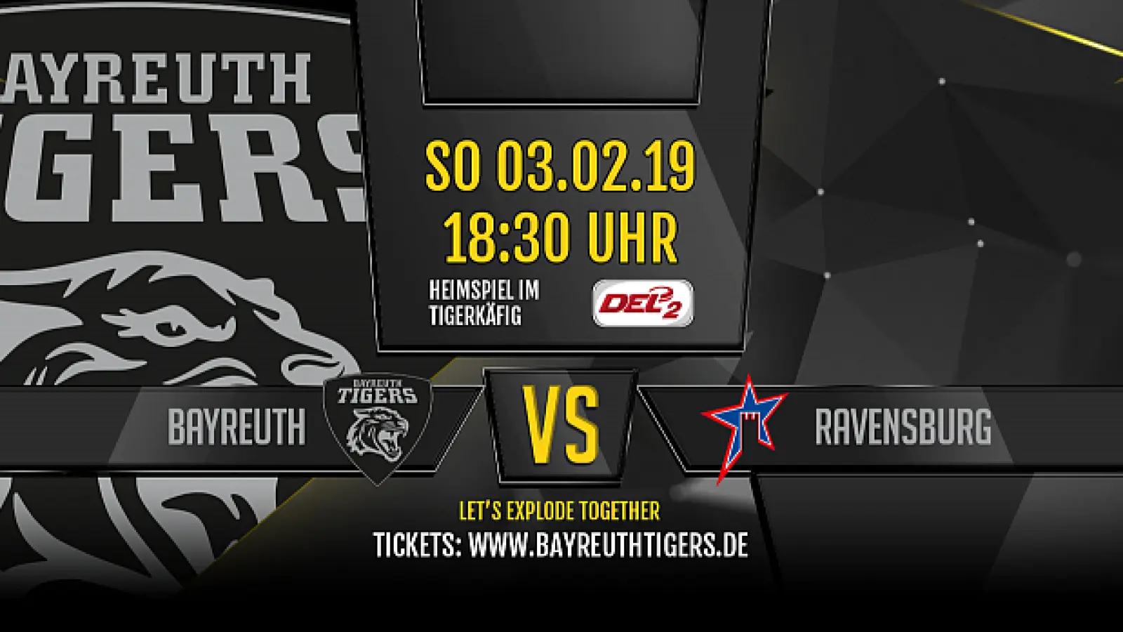 Die Bayreuth Tigers treffen auf Ravensburg. / Foto: Bayreuth Tigers Eishockey GmbH. (Foto: inBayreuth.de)