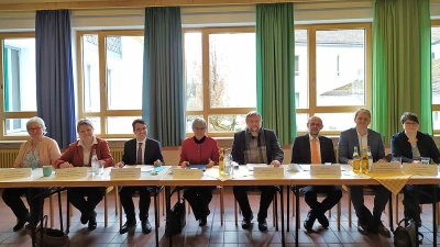 von links: Monika Lothes, Helga Nitzsche, Dr. Manuél Ceglarek, Dr. Dorothea Greiner, Markus Rausch, Jürgen Hacker, Maximilian Simon, Dr. Christine Senger (Foto: S. Sahlmann)