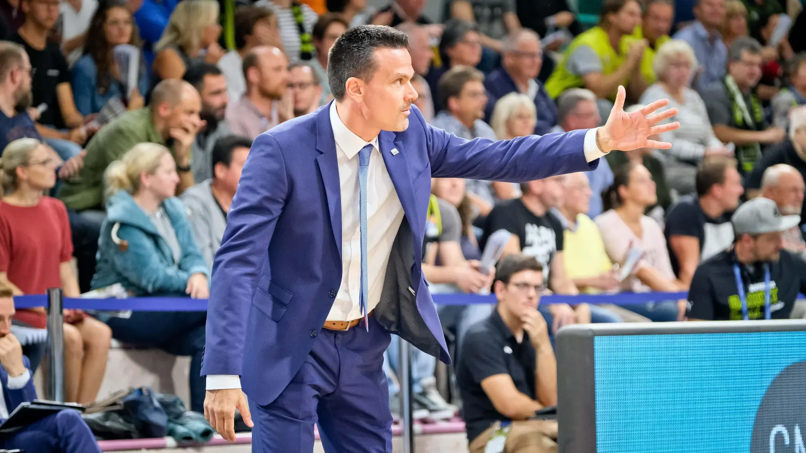 Es läuft noch nicht für Raoul Korner und medi bayreuth. (Foto: Thorsten Ochs)