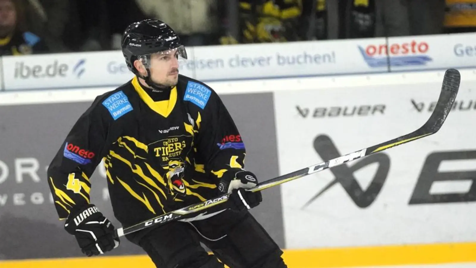 Routinier Florian Lüsch war einer der Torschützen für die onesto Tigers gegen den HC Wikov Hronov.. (Foto: onesto Tigers Bayreuth)