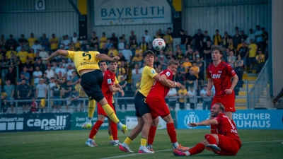 Trotz allen Einsatzes zog die SpVgg Bayreuth heute Abend gegen den FC Memmingen den Kürzeren. (Foto: SpVgg Bayreuth/Simon Helfensdörfer)