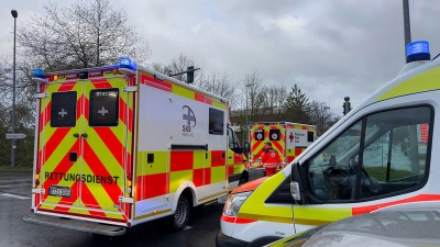 Unfall am Ostermontag an der Christian-Ritter-von Popp-Straße und Christian-Ritter-von-Langheinrich-Straße. (Foto: BRK-Kreisverband Bayreuth)
