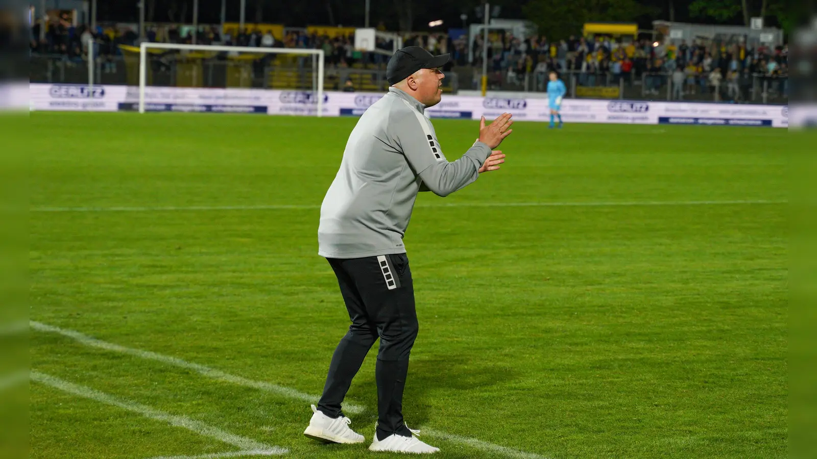 Auch gegen Burghausen zeigte der Bayreuther Interimstrainer Lukas Kling wieder vollen Einsatz. (Foto: Archiv/Stefan Dörfler)
