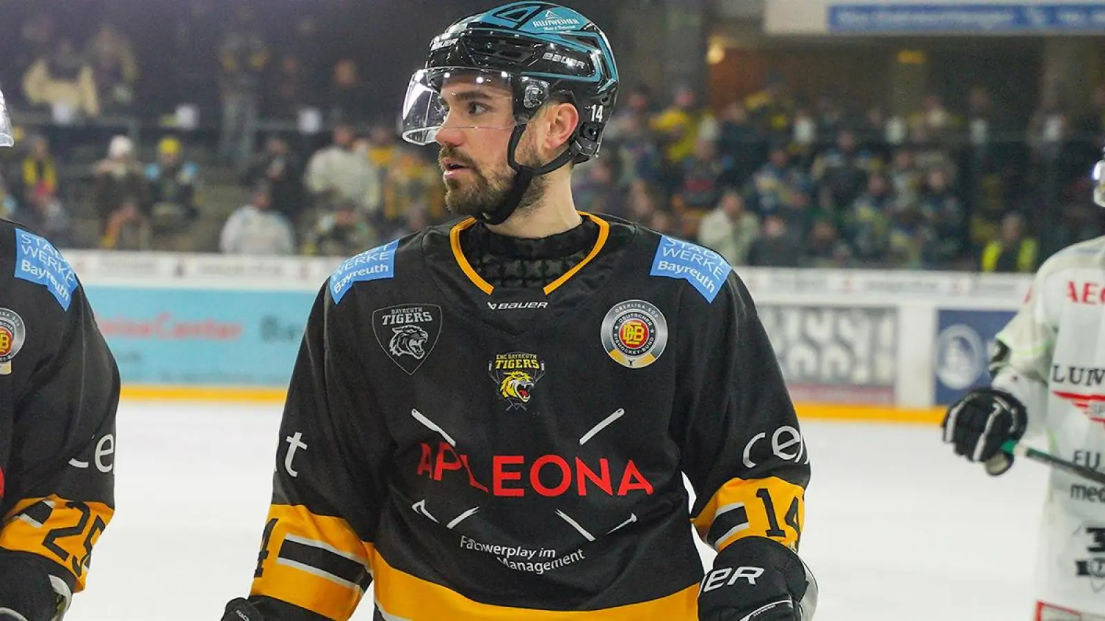 Künftig nicht mehr im Trikot der Bayreuth Tigers: Verteidiger Dominik Tiffels. (Foto: Stefan Dörfler)