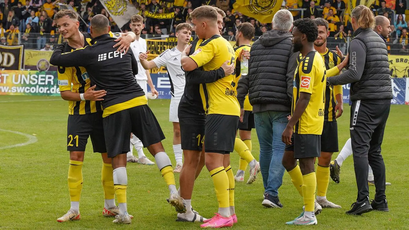 Bayreuther Sieg im vorletzten Heimspiel gegen Schweinfurt. Gegen Augsburg II soll der nächste her. (Foto: Stefan Dörfler)