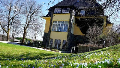 Die Internationale Musikbegegnungsstätte Haus Marteau in Lichtenberg (Landkreis Hof) im Frühjahr. (Foto: Helmut Welte)