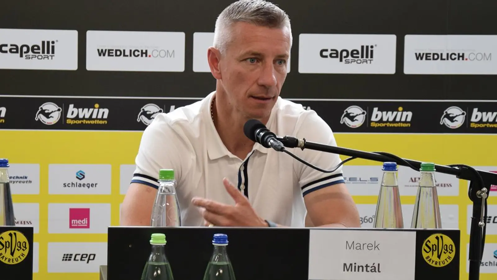 Marek Mintal wurde am 24. Mai 2023 als kommender Trainer der SpVgg Bayreuth vorgestellt. (Foto: Lenkeit)
