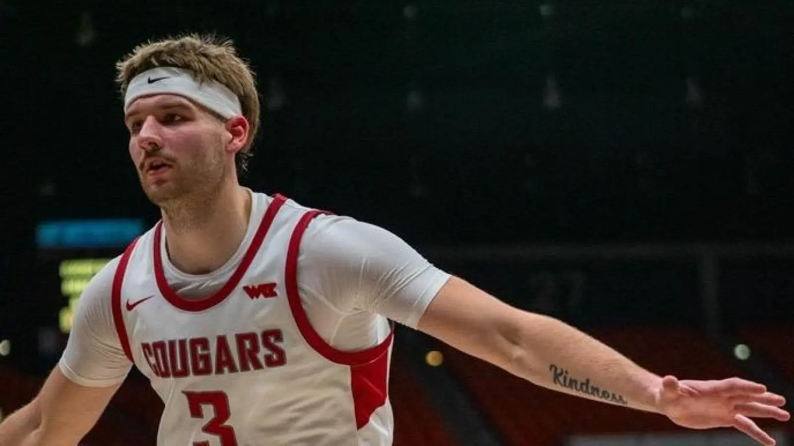 Power Forward Simon Hildebrandt - hier noch im Trikot der Washington State Cougars - wechselt zur neuen Saison zu Medikamente per Klick Bayreuth in die ProA. (Foto: Jim Crawford)