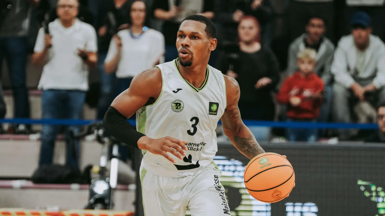 Rayshawn Mart, Teamkapitän der vergangenen Saison, gehört der Mannschaft von Medikamente per Klick Bayreuth in der neuen ProA-Spielzeit 2026/27 nicht mehr an. (Foto: Thorsten Ochs)