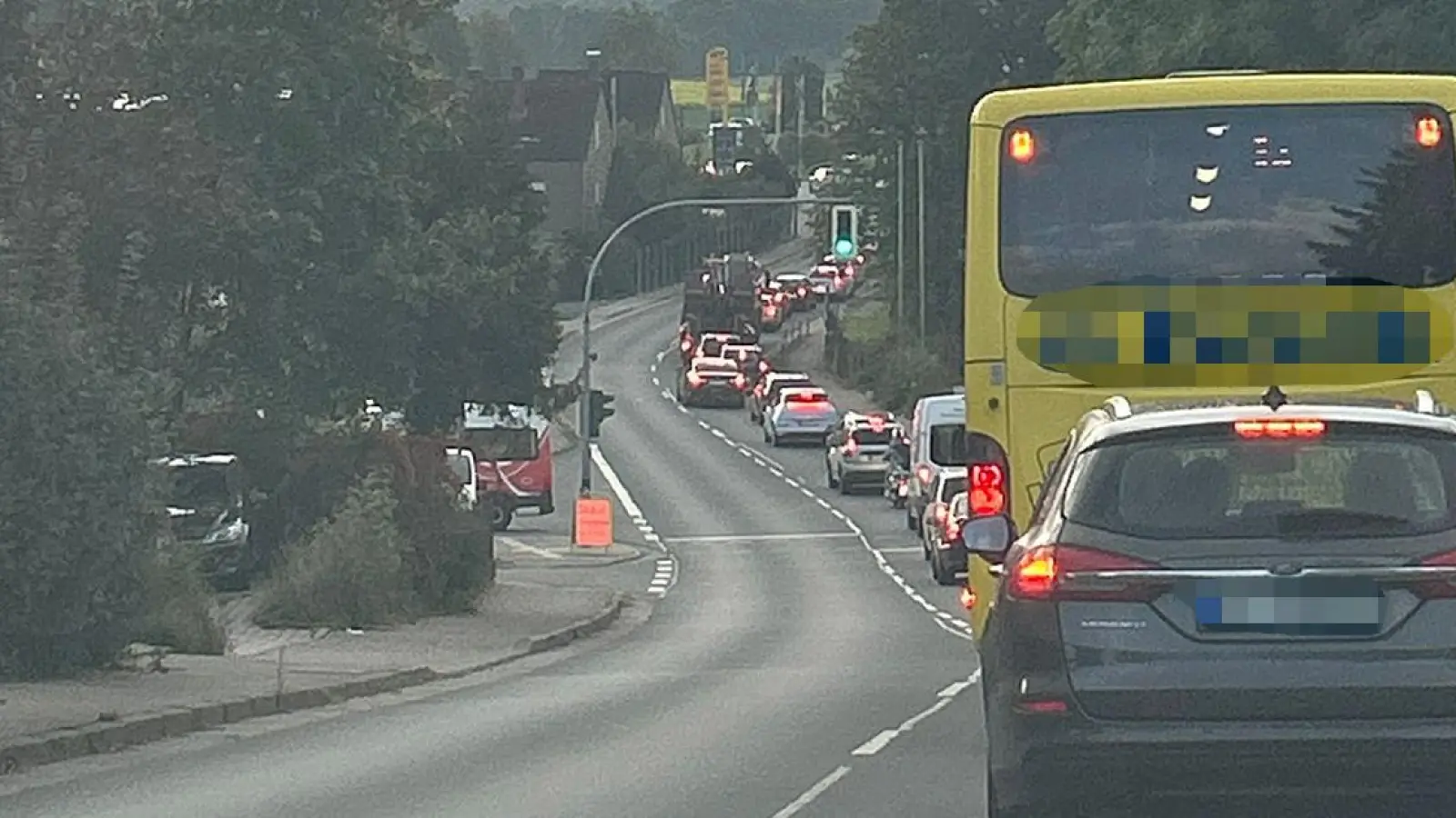Die B85 in Heinersreuth (Foto: Hoffmann)