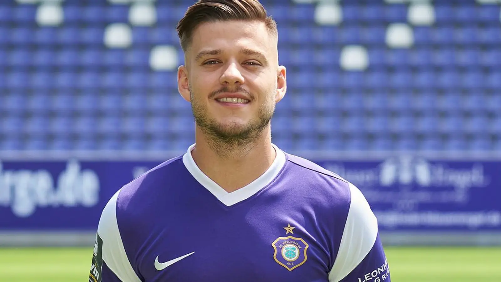 Ivan Knezevic spielt mit Erzgebirge Aue am Samstag (21. Januar 2023) gegen seinen Ex-Club SpVgg Bayreuth. (Foto: Foto-Atelier LORENZ)