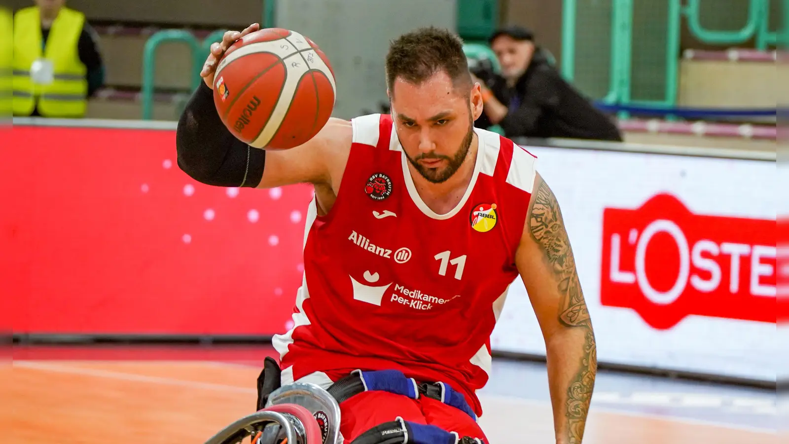 Center Dario Schulz war mit 15 Punkten Topscorer des RSV Bayreuth bei Hannover United II. (Foto: Archiv/Stefan Dörfler)