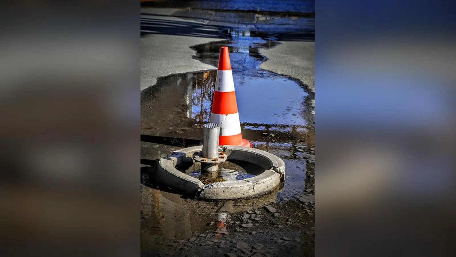 Rohrbruch in Bayreuth: Derzeit sind mehrere Haushalte ohne Wasser. (Foto: red)