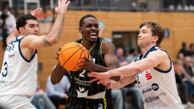 Tehree Horn (am Ball) war Topscorer des BBC beim Spiel in Bochum. (Foto: Alexander Mihm)