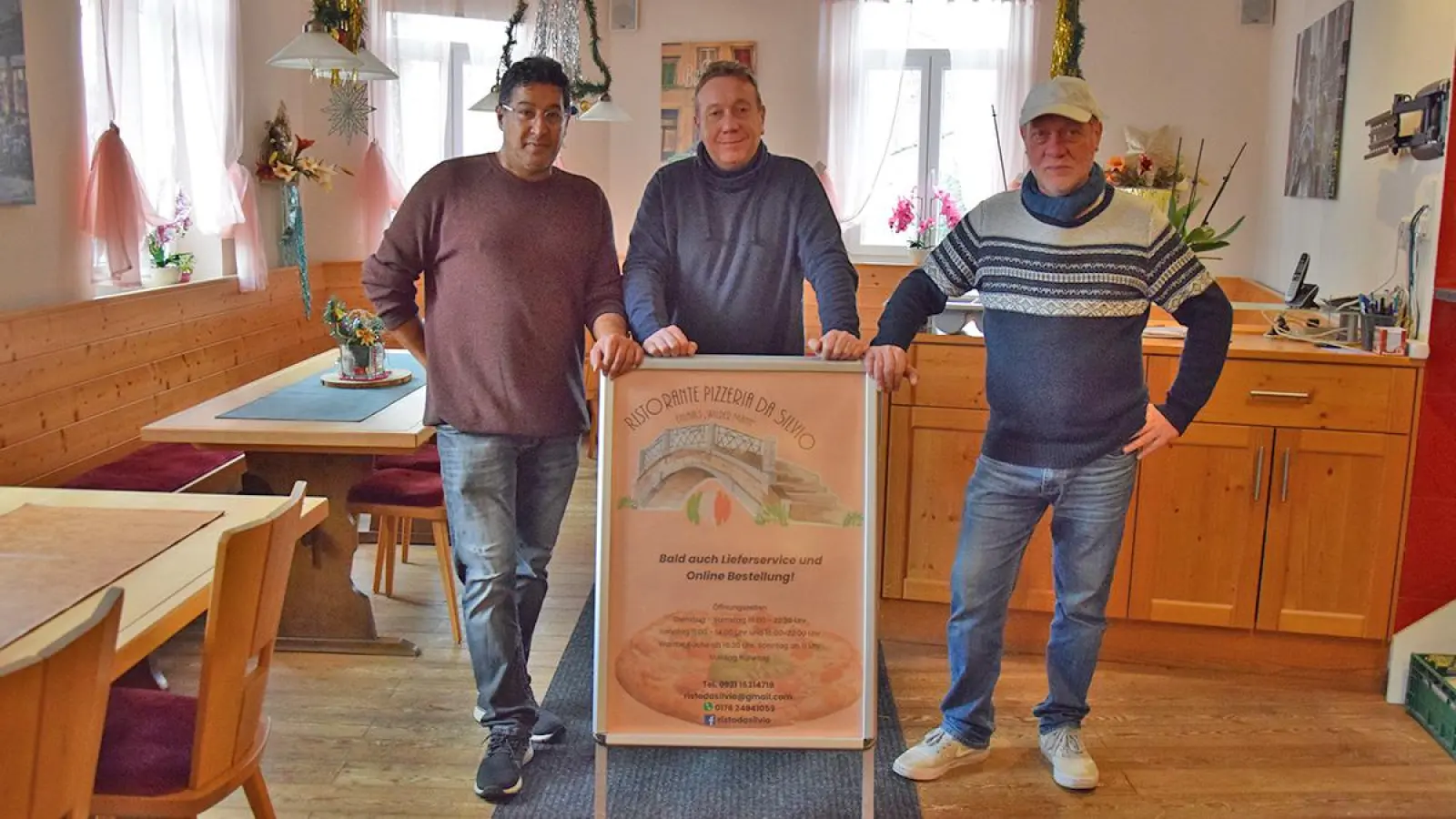 Neueröffnung am 1. Dezember: Von links: Yussuf „Josef” Kütük, Felice Narducci und Silvio Narducci. (Foto: Lenkeit)
